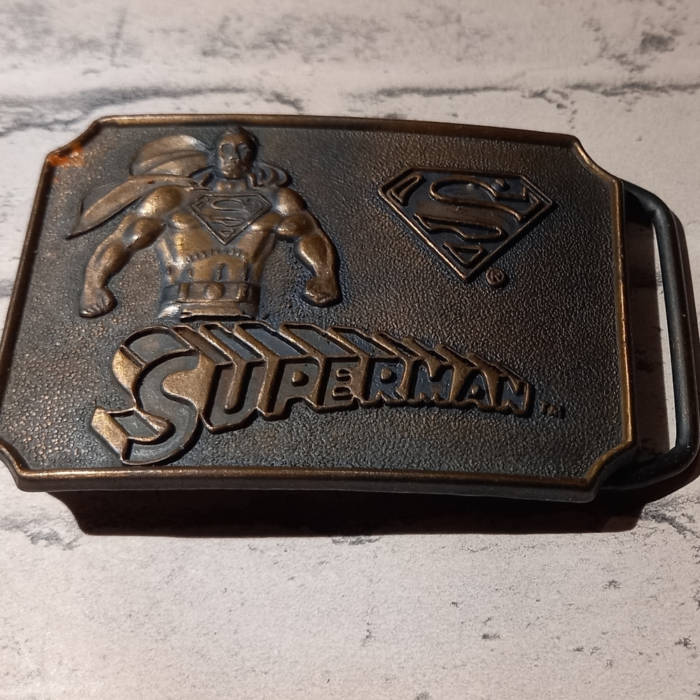 Lee Superman Belt Buckle - Bronze